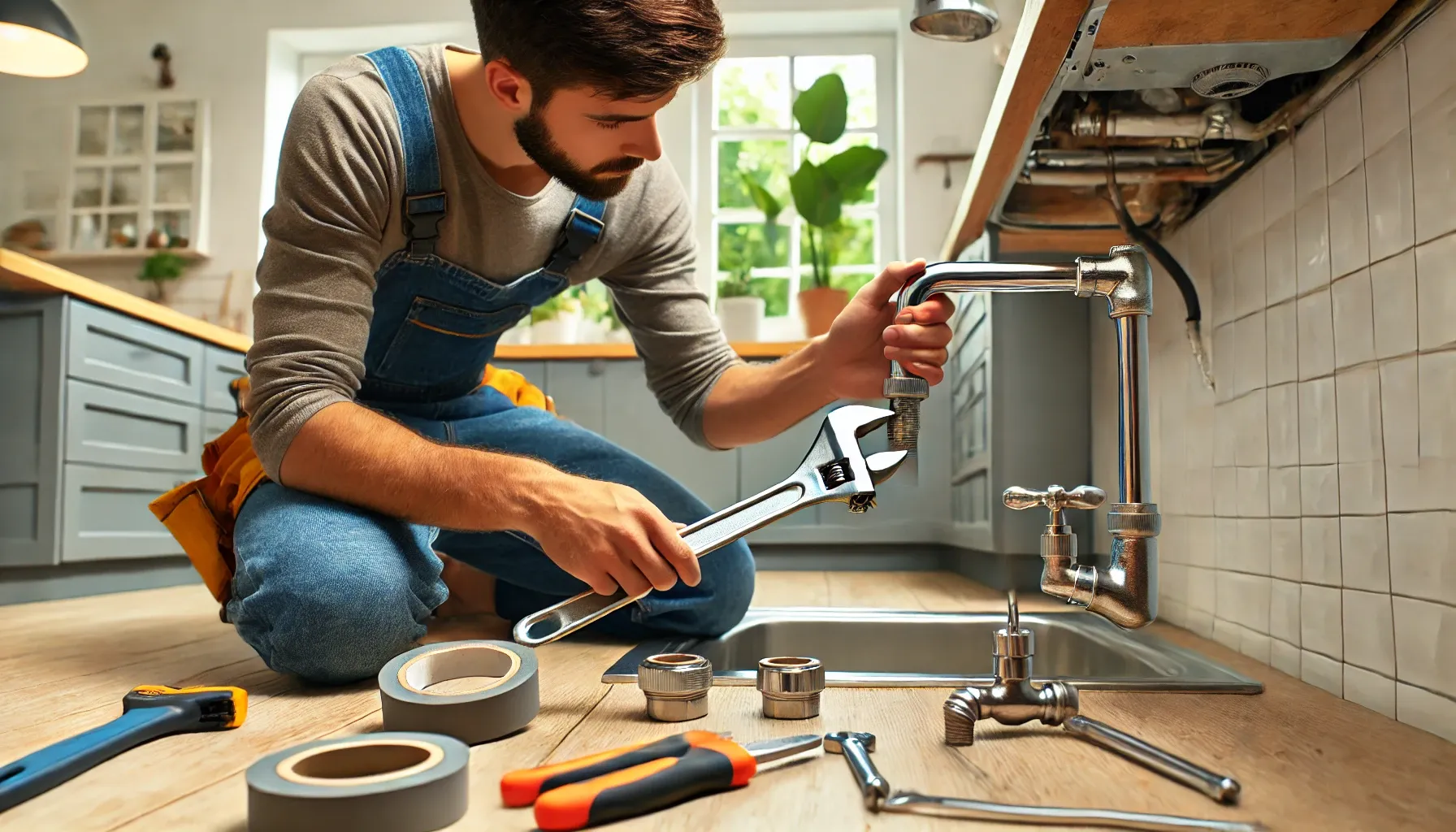 修理漏水的水龍頭